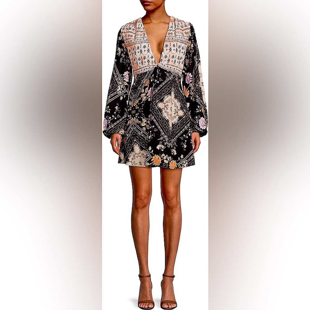 NWT - Free People - Descano Floral Mini Dress - SZ S
